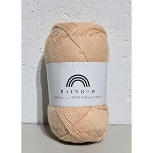 Hobbii Rainbow 8/4 Quality 100% Cotton Yarn - 1 Skein Color Peach #65